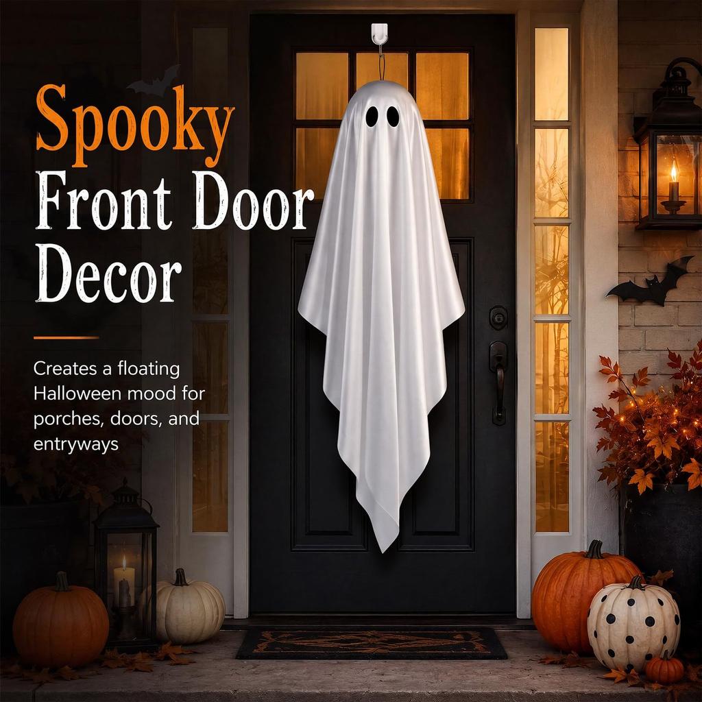 Large Halloween Hanging Decorations with Light, Battery Powered, 1.2m/1.5m/1.8m, Indoor Outdoor Decor