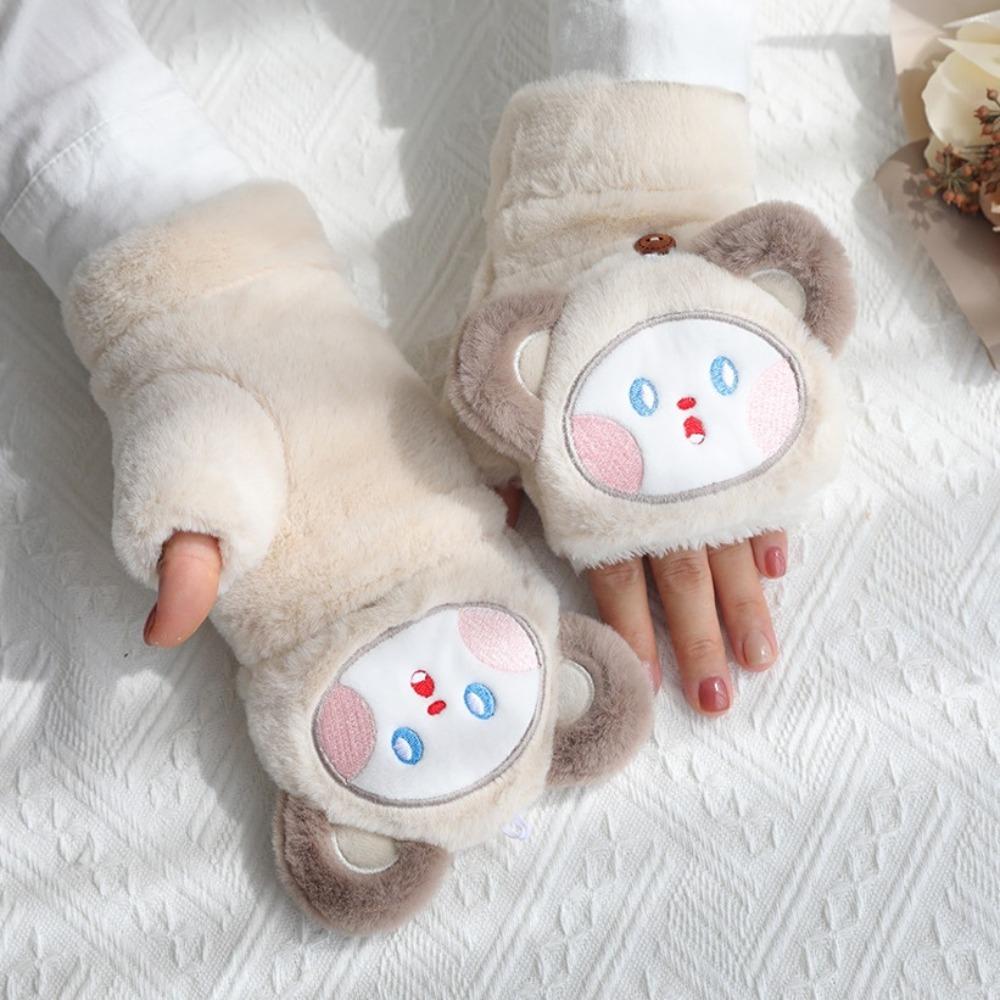 Cartoon Animals Cartoon Winter Gloves Soft Plush Pig Gloves Kawaii Children Gloves  Autumn