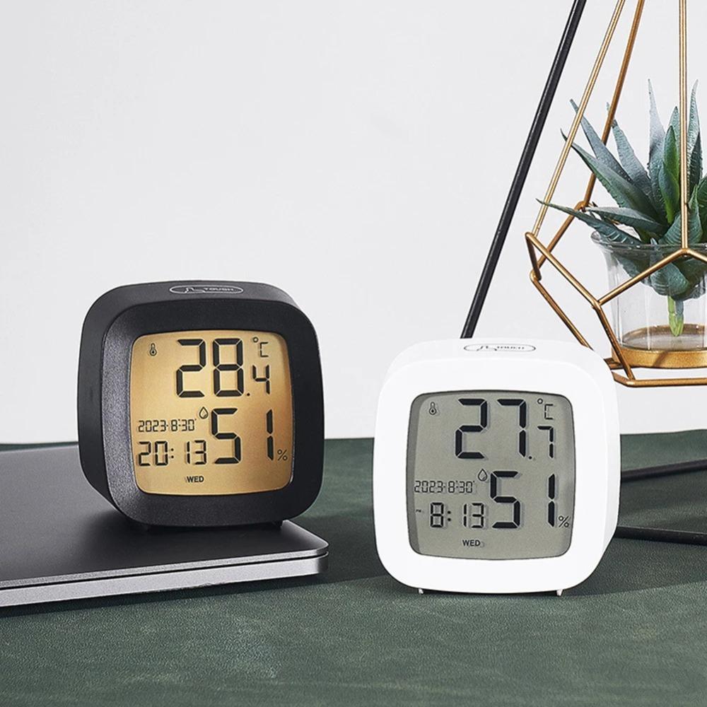 Battery Operated Convenient Small Alarm Clock Humidity Monitor Led Alarm Clock New Table Clock