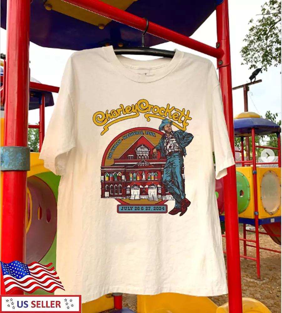 Charley Crockett The Ryman Nashville TN July 26 27 2024 T-Shirt EN323 Unisex T-Shirt