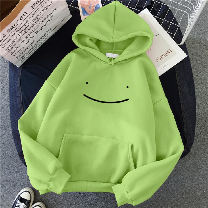 2023 Autumn Winter Fashion Clothing Hooded Casual Y2k Sweatshirt Women's Smile Face Solid Color Hoodies Lazy Style Loose Hoodie
