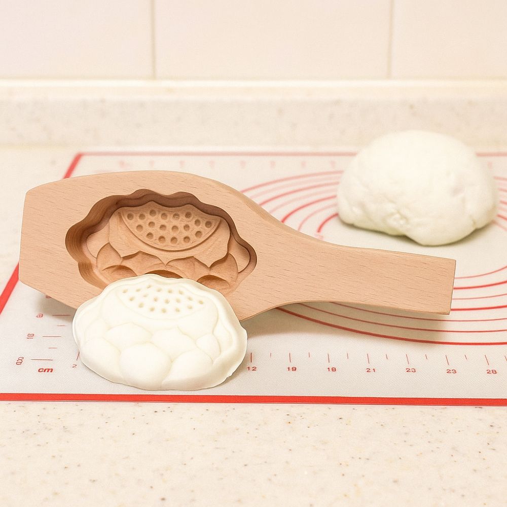Manual Wood Baozi Mold 3D Mooncake Molds Mung Bean Cake Mold Steamed Bread Mold  Mid-autumn
