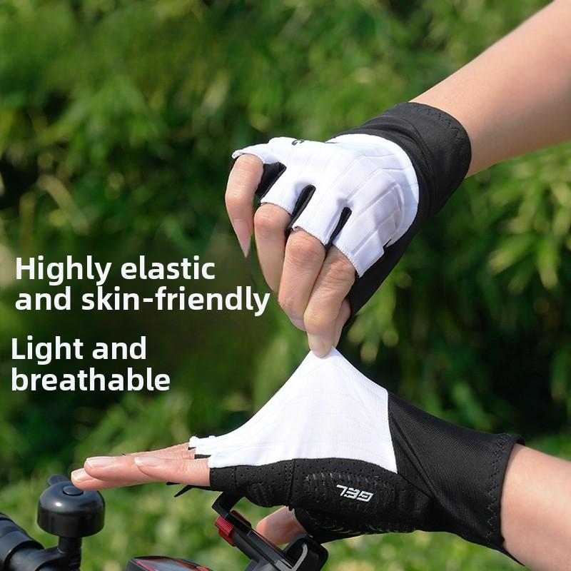 Летние перчатки без пальцев для езды для мужчин и женщин, дышащие, амортизирующие, износостойкие, велосипедные, для фитнеса, для занятий спортом на открытом воздухе