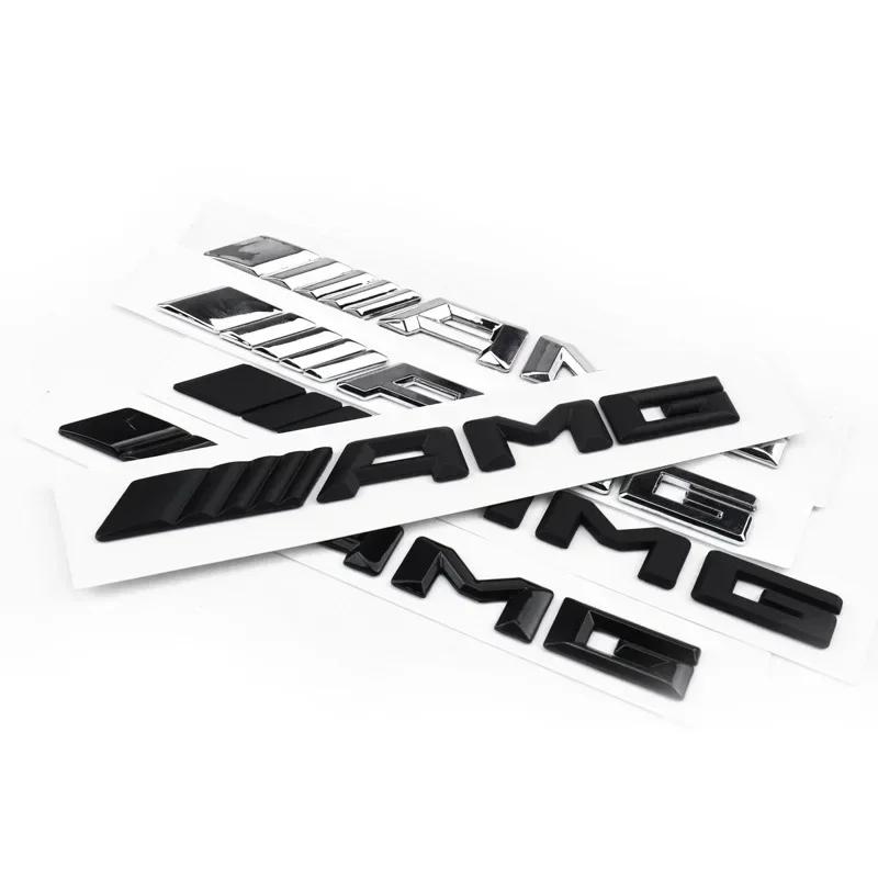 YEW1 Metal Car 3d Rear Letter Emblem Trunk Sticker for Mercedes benz AMG C E S GLE CLC Class W204 W203 W205 W124 W221 W213 W2121