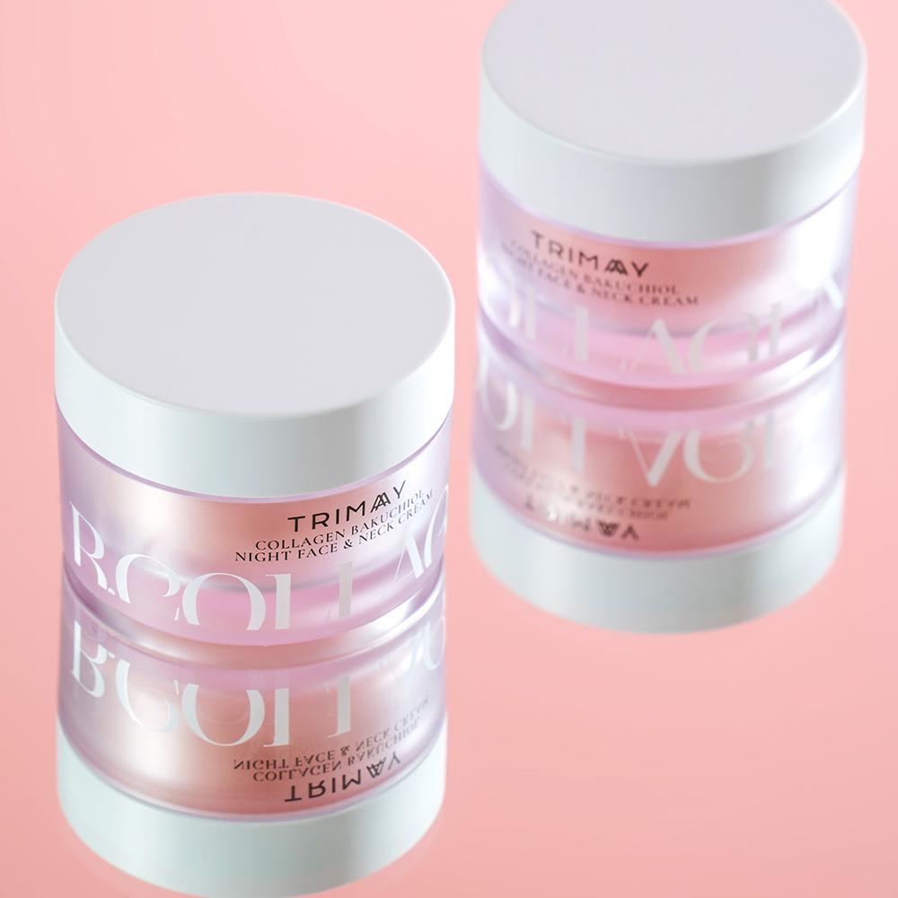 Trimay Коллагеновый ночной крем для лица и шеи Бакучиол