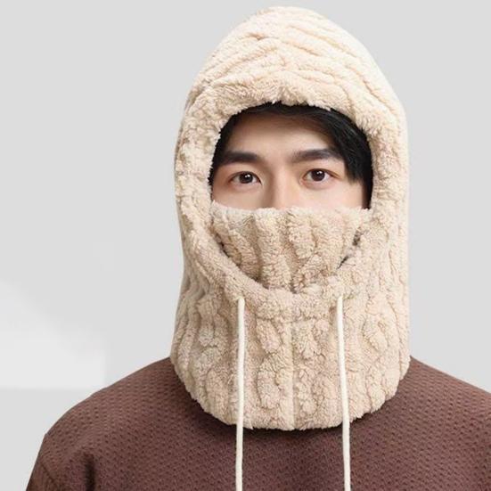 Флисовый балаклава для женщин Зимний цельный набор шапка-шарф Ветрозащитный лыжный подшлемник для лица