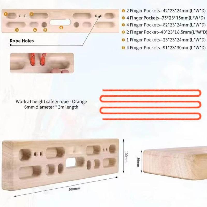 Hangs Board Wrist and Forearm Strengthener Indoor Rock Climbing Fingerboard Hand Strengthener Equipment Easy to Use