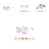 Rimless Transparent Women Glasses Oversized Clear Lens Sunglasses Color Gradient