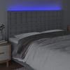 VidaXL LED Headboard Bedroom Furniture Double Bed Accessory Head of Bed Frame Interior Light Grey 3122864