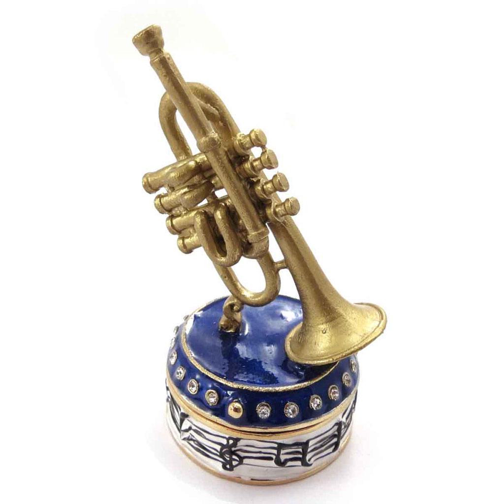 Les Trésors De Lily [J7385] - Золотисто-синяя шкатулка для драгоценностей «Труба».