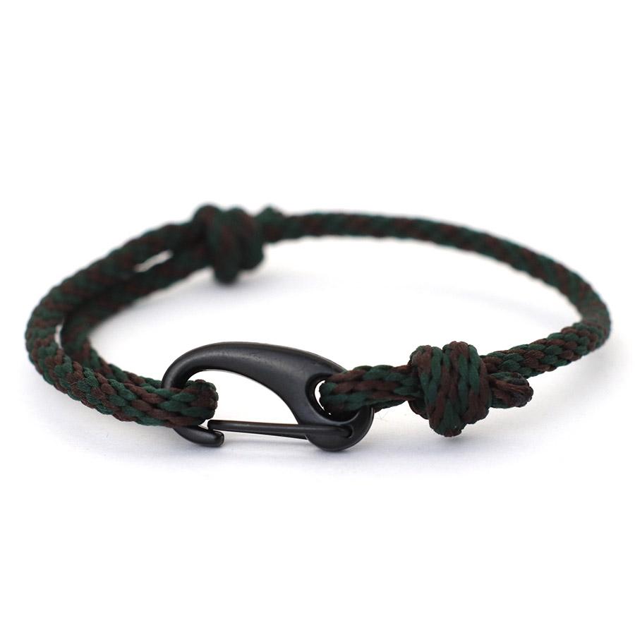 New Handmade Ethnic String Bracelet For Men Marine Fabric Nautical Braslet Black D Buckle Climbing Rope Braclet Beach Pulseria