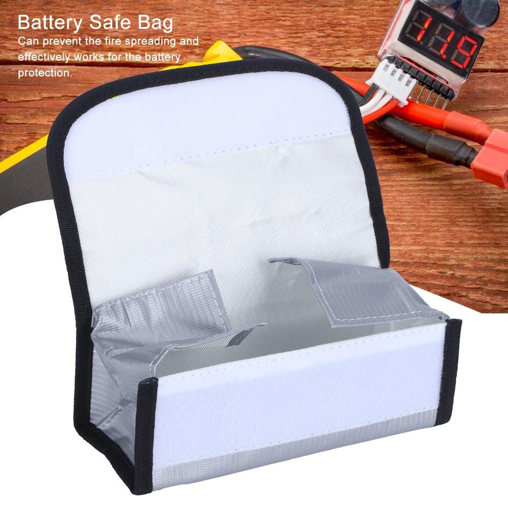 Durable High Temp Resistant Battery Bag Fixed Size Fireproof Safety Bag Sturdy Lightweight Storage Pouch Battery Storage