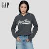 Женский облегающий свитер с капюшоном и жаккардовым логотипом Gap
