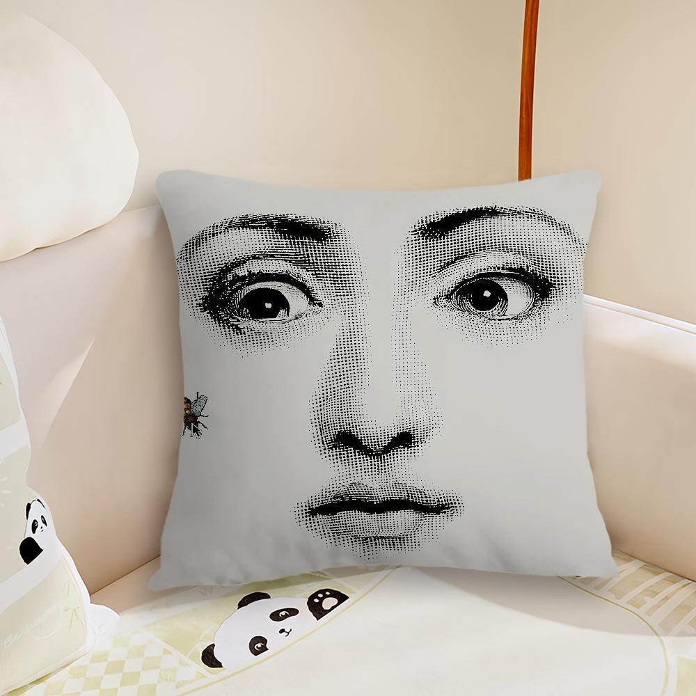 Funny woman face cushion cover Pillow Case Plush Fabric Soft Double Sided Print Sofa Cushion Cover Throw Pillow Covers
