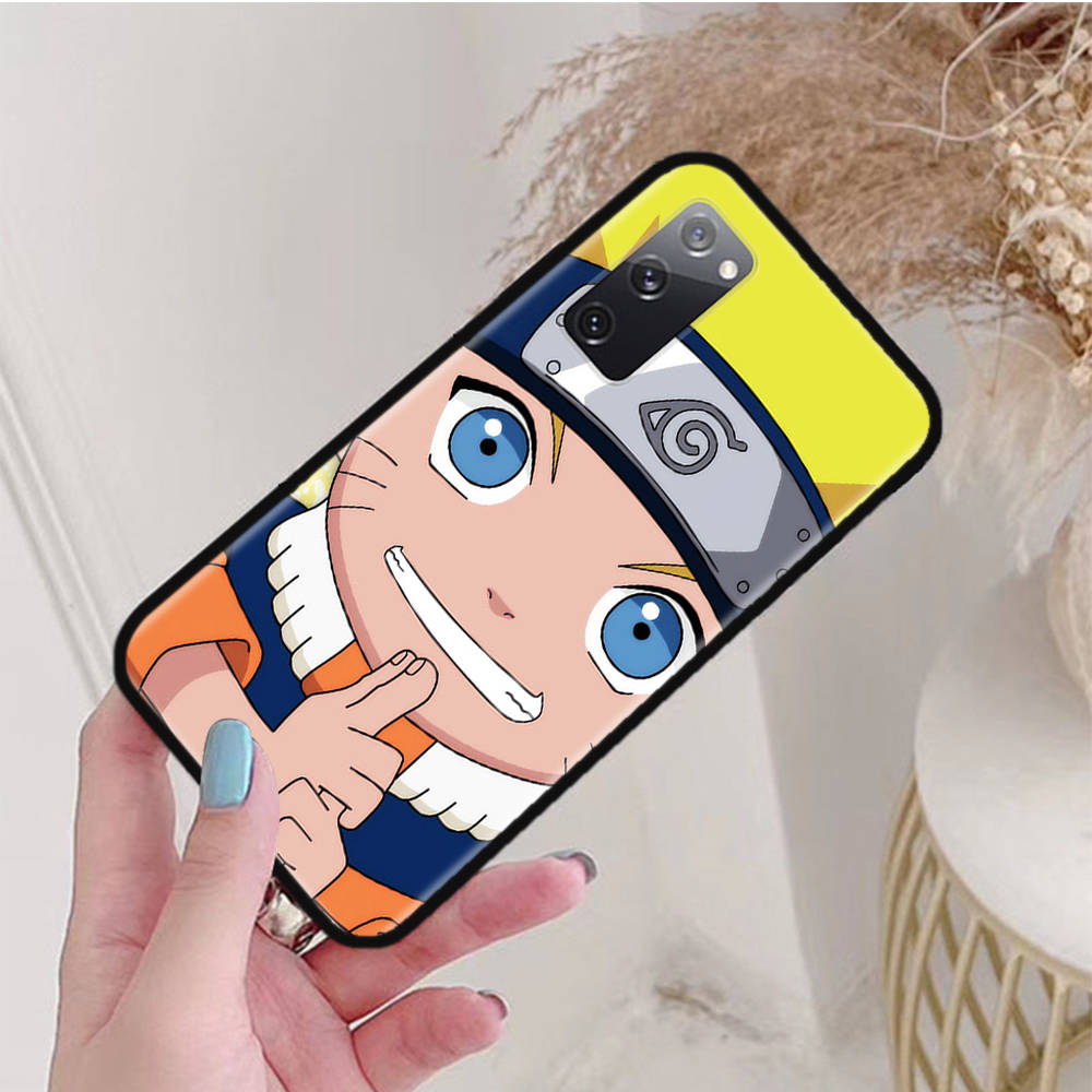 Черный чехол для Xiaomi Poco X6 X4 M5 M6 F5 F6 C65 C55 C50 C51 C40 Pro Redmi 14C A3X 13C 12C 11T 10A 9C Note 7 6 8A Plus W-72 Naruto