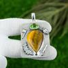 Gift For Women Jewelry Pendant 925 Sterling Silver Natural Tiger Eye Gemstone