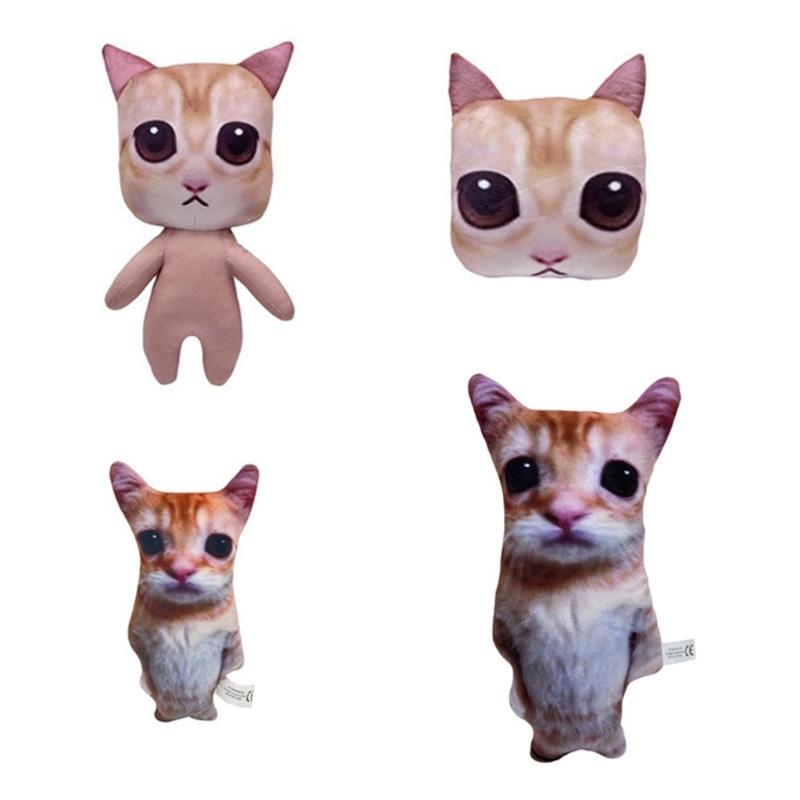Плюшевая подушка-плед 'Милые животные' El Gato Животные Плюшевые Мягкие Набитые Кошачьи для Объятий Игр Используется для Домашнего Декора