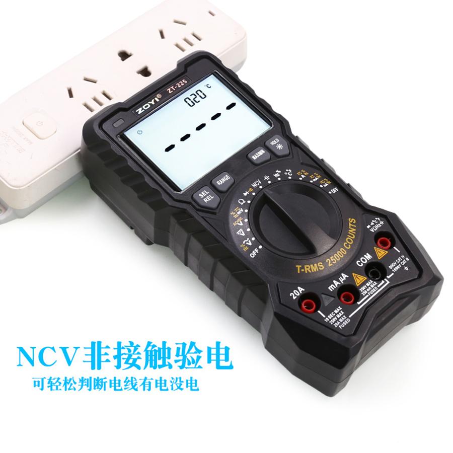 ZOYI 25000 Count ZT-225 Высокоточный автоматический интеллектуальный мультиметр, универсальный измеритель