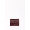 Claret Red Shk181 Crocodile Faux Leather, 4 Card Holders And Money Compartment, Unisex Card Holder