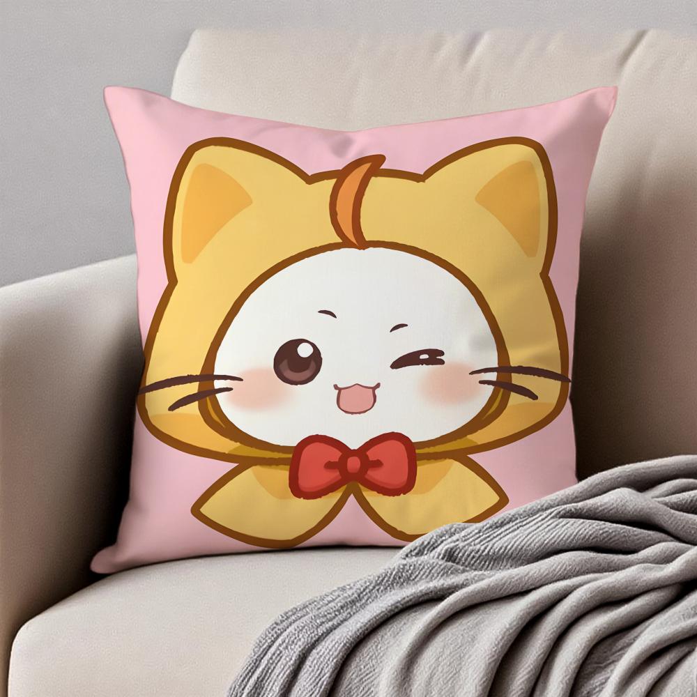 Милые Розовые Чиби Иконки N-Nikki и M-Momocat Наволочка Подушка Защита от Клещей Невидимая Молния Короткий Плюш Подушка для Дивана