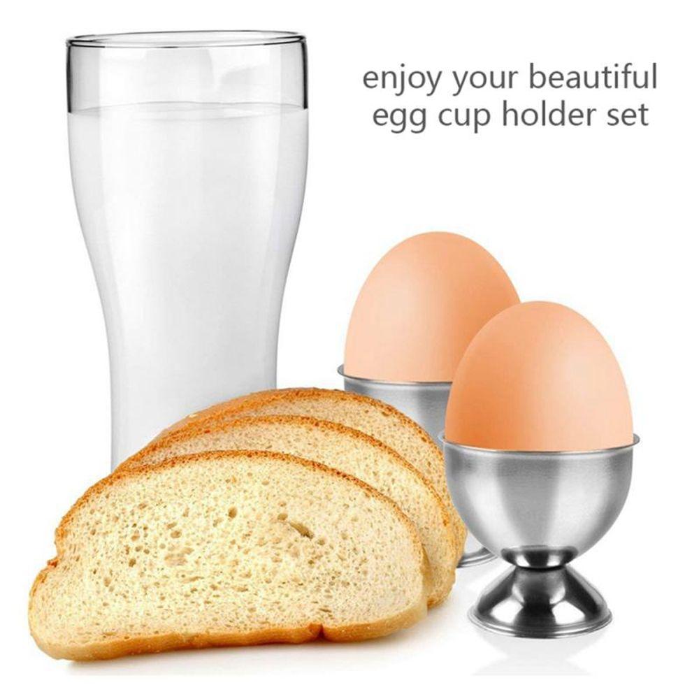Handy Stainless Steel Silver Kitchen Gadgets Boiled Egg Egg Cups Egg Tray Egg Stand Egg Holders
