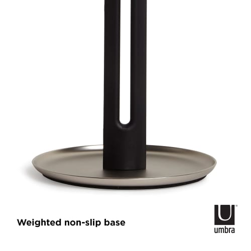 Umbra Kitchen Paper Holder, Kitchen Storage, Kitchen Paper Holder, Vertical Storage, Space-Saving, 175 x H310mm, Umbra Keyhole, 21005264047, Nickel