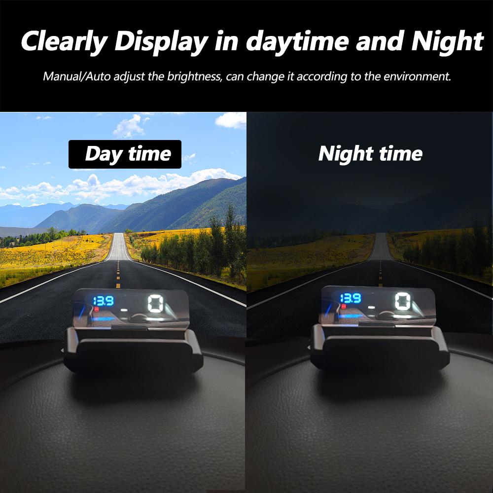 OBD2 Speedometer Auto Electronic Windshield Projector C500 Mirror HUD Car Head Up Display Water Temp RPM Voltage Alarm