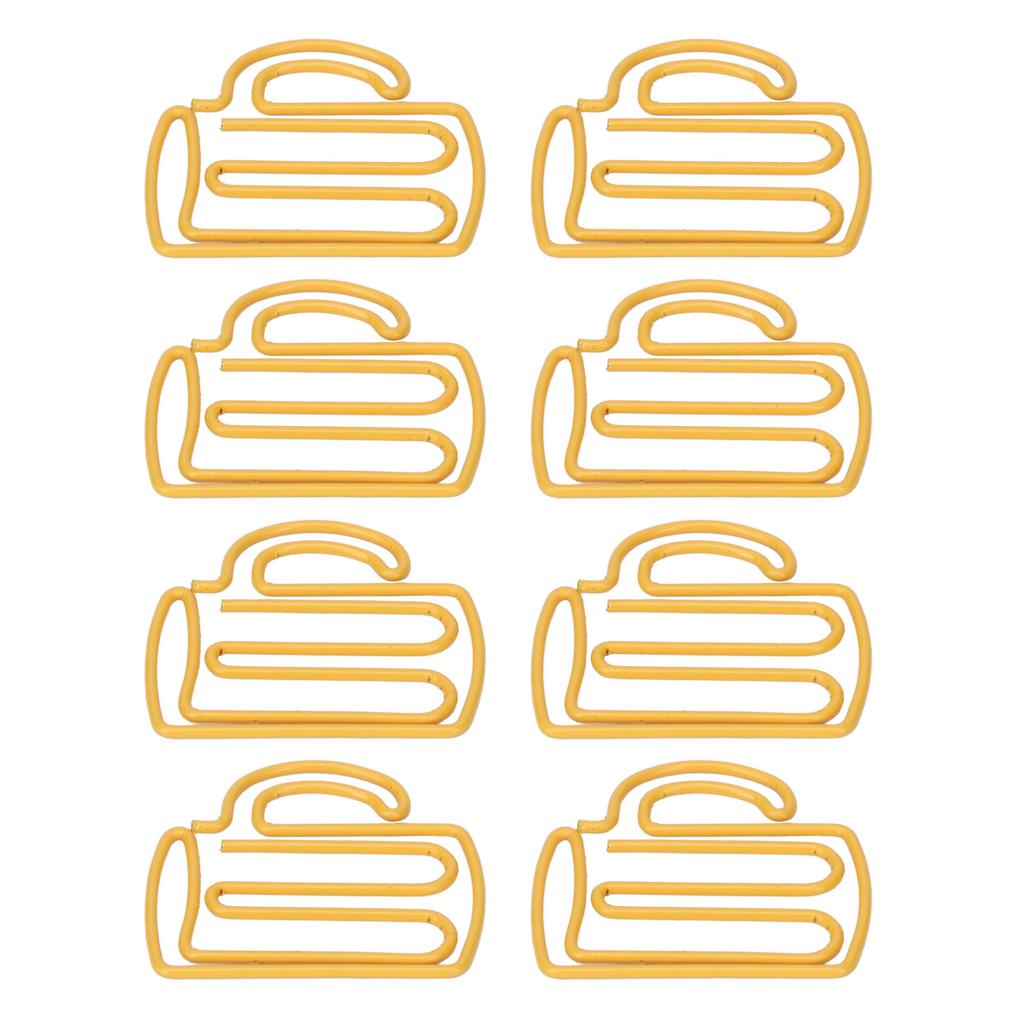 100 шт. милые скрепки для бумаги в форме желтой чашки прочные металлические изысканные цветные детские скрепки для дома и школы