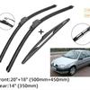 Suitable for Citroen Saxo 1999-2003 Front and Rear Windshield Wipers Wipers 20 + 18 + 14