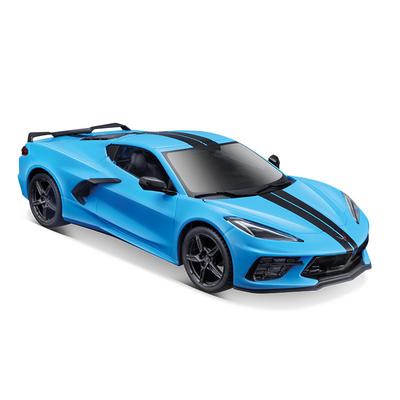 1/24 Металлическая модель автомобиля Chevrolet Corvette 2020 C8 Supercar Миниатюрный металлический автомобиль Коллекционная игрушка для мальчиков Подарок на день рождения Рождественский горячий товар