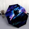1pc Batman Night Automatic Folding Umbrella - Compact 8-Rib Design, Durable Plastic & Iron1150L