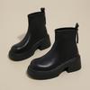 Platform Short Boots Women's Autumn 2025 New Retro Autumn and Winter Small Versatile Thin Boots Rear Zipper Martin Short Boots