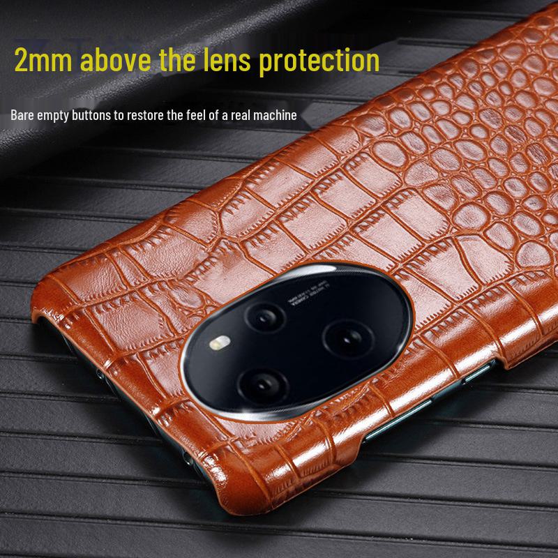 Honor 70/70SE/70Pro Crocodile Pattern Genuine Leather Phone Case