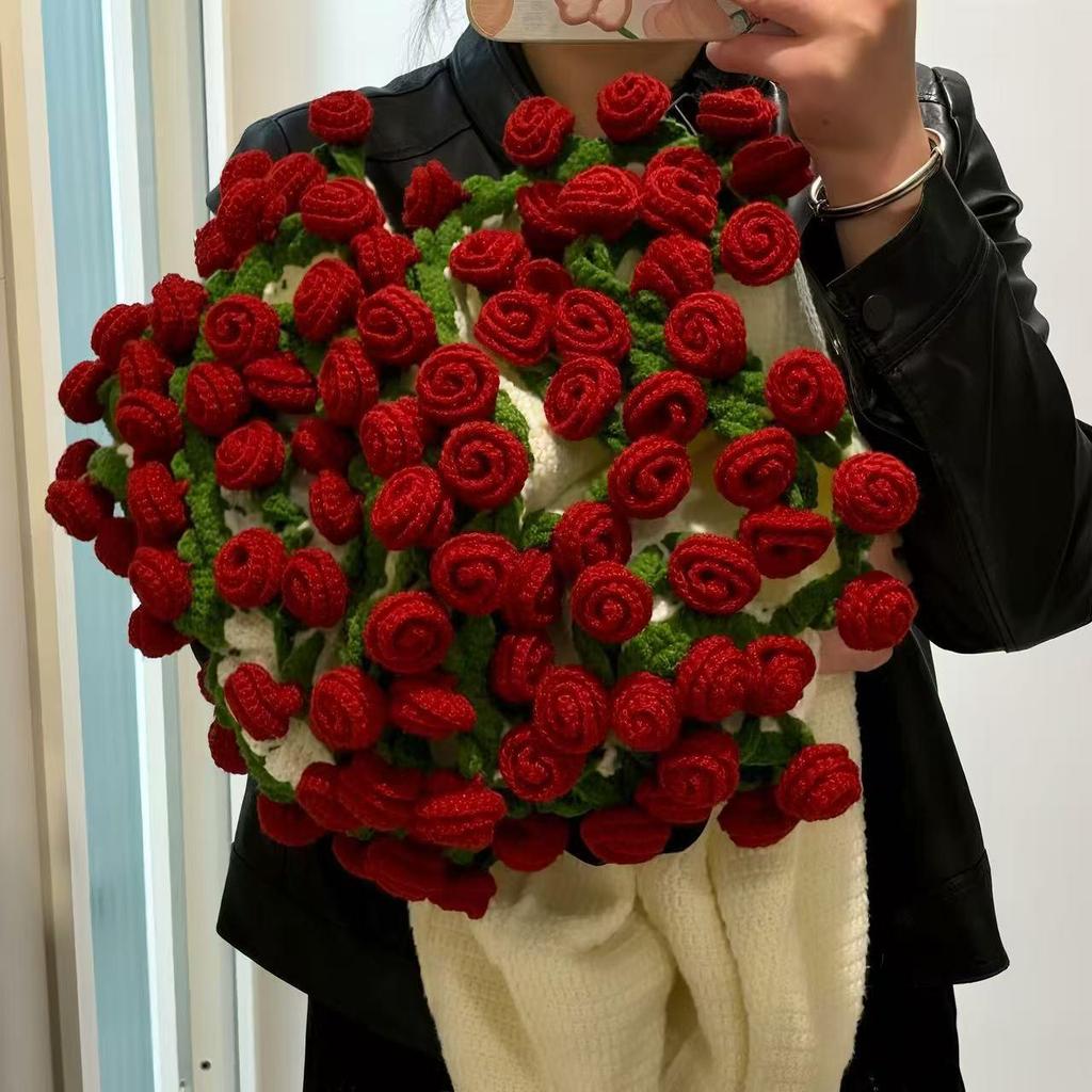 Набор для вязания ландышей, жасмина и роз ручной работы - креативный подарок «сделай сам» для создания букета или пледа