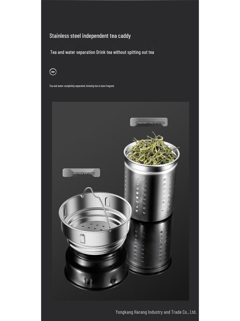 Изолированная бутылка для воды из нержавеющей стали 316 с двойными крышками и ситечком для чая для использования на открытом воздухе