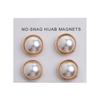 4 Pcs White Pearl Hijab Brooch Safty Strong Magnetic Clip Luxury Accessory No Hole Pins Brooches Magnet for Muslim Scarf