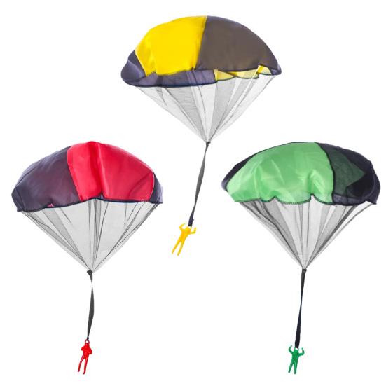 3 шт. Игрушка-парашют для детей, игрушки для двора на открытом воздухе, способствует активной игре, возраст 3+, нейлоновый мини-парашют без запутывания для групповых игр, вечеринок по случаю дня рождения