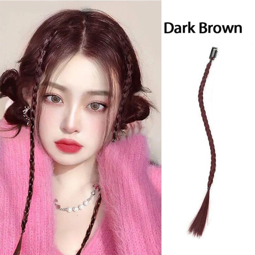 Легкий плетеный парик с прочным BB-зажимом, плетеная коса, хвост, плетение волос, наращивание для женщин