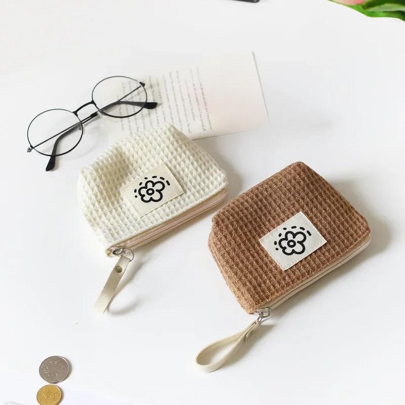 Милый цветок Мягкий квадратный монетница кошелек для денег сумка на запястье Портативный мини помада органайзер автобус удостоверение личности кредитные карты сумки