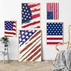 1pc American USA Flag  Poster Paper Print Home Bedroom Entrance Bar Cafe Art Painting Decoration