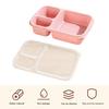 2 шт. Контейнеры для ланч-боксов Bento для взрослых и детей. Многоразовые коробки для закусок с 3 отделениями. Контейнеры для приготовления еды без BPA для школьных рабочих поездок.