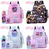 4Pcs/set Anime Cute Printed Backpack Large Capacity Bookbag HandBag Case Bag with 750ml Water Bottler Boy Girl SchoolBag Waterproof Mochila