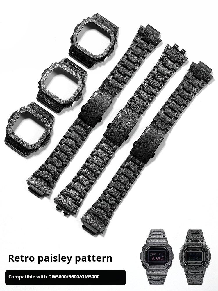 Для часов CASIO DW5600 GMWB5000 G5600E Титановый корпус GWM5610 Нержавеющая сталь Безель 5610 5600 5000 Металлический ремешок Комплект для модификации С инструментами