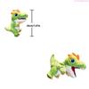 Playful Green Dinosaur Puppet Stuffed Toy Movable Mouth Interactive Kids Gift 195F