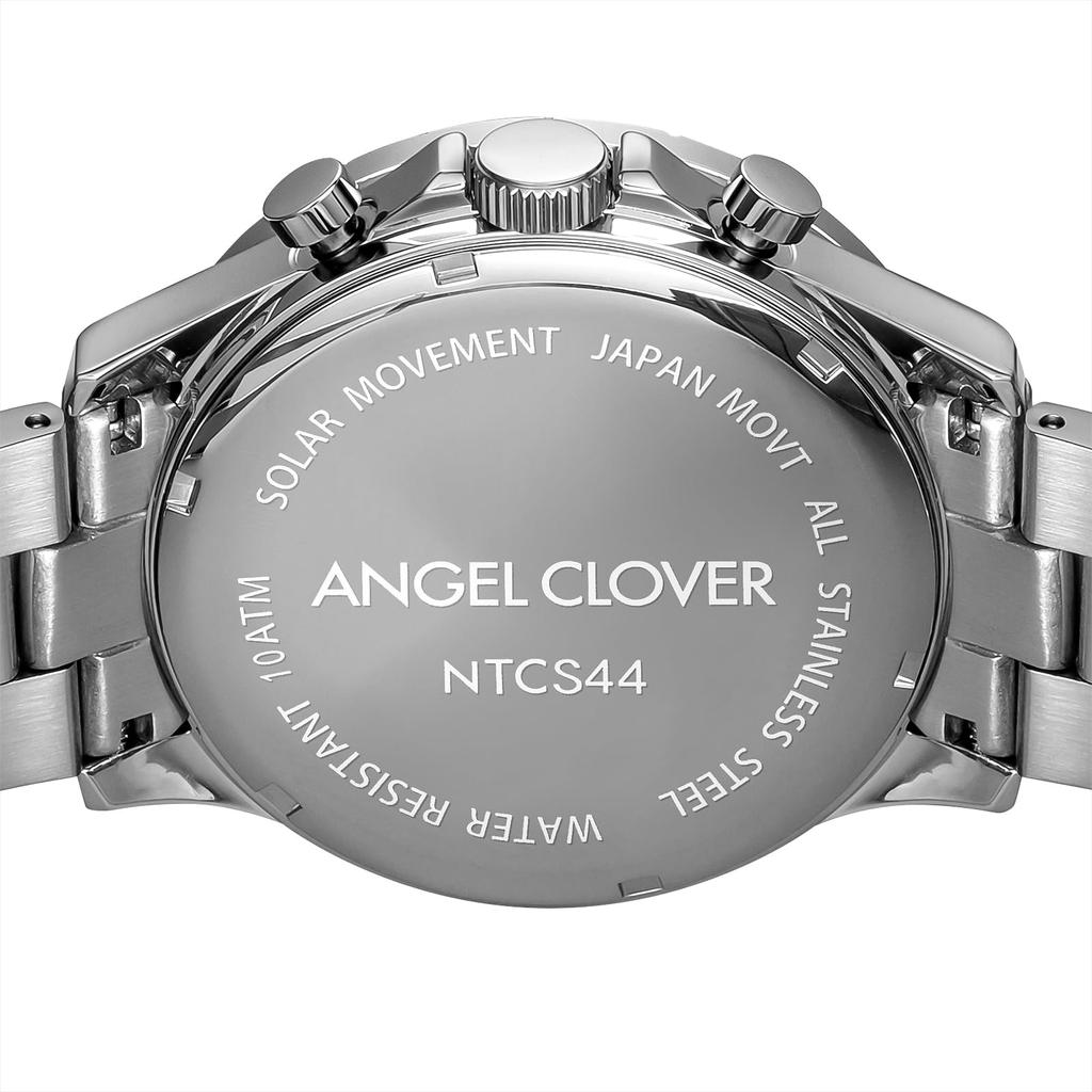 Angel Clover Часы TIME CRAFT SOLAR Солнечная батарея 100 м Водонепроницаемость Минеральное стекло Красный циферблат Нержавеющая сталь Серебристый [AngelClover] NTCS44SBRE-RE Мужские