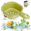 Dual-Layer Drain Basket with Ergonomic Handle Large Capacity BPA Free Multi-Purpose Fruit