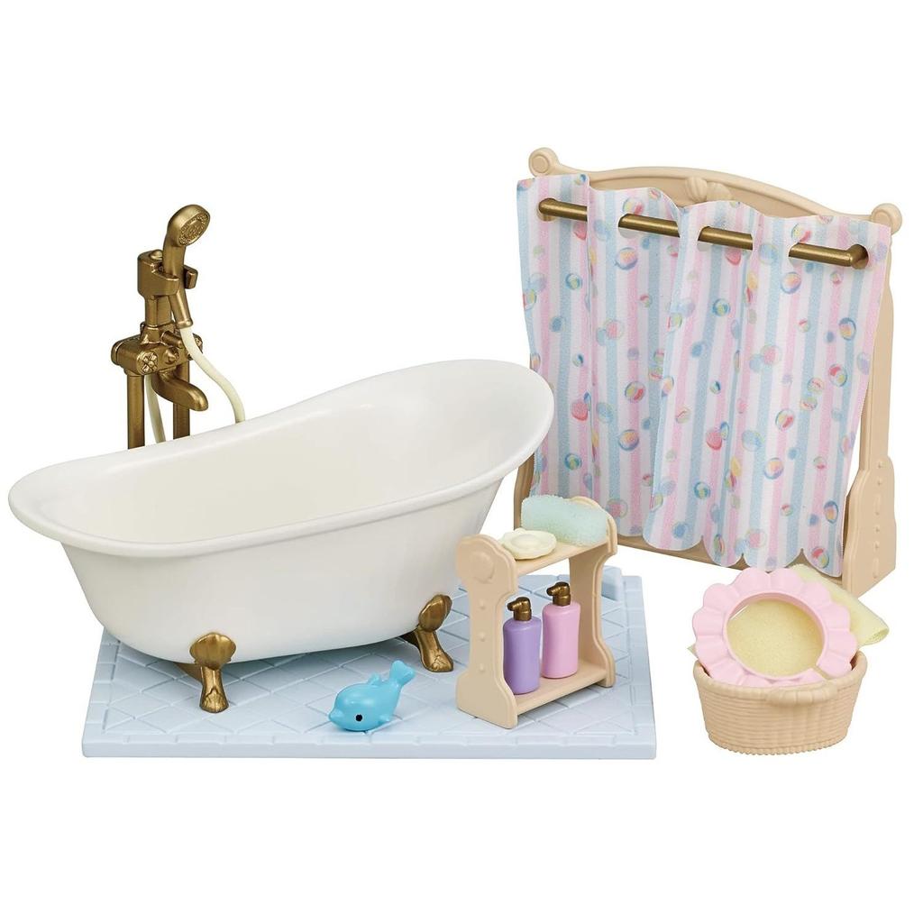 Sylvanian Families Furniture BathShower Set Car-628 ST Mark Certification 3 Years Older Toy Dollhouse EPOCH