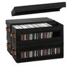 Visible Window Stackable CD Case with Handles CD Holder Premium CD Storage Box  Audio Collection
