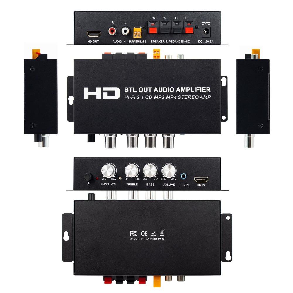 Support HD & AUX Input Stereo Power Amplifier HiFi Stereo Amplifier  Home Use