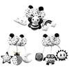 Подвесная игрушка для кроватки и коляски Aipinqi Black & White Animal с колокольчиком